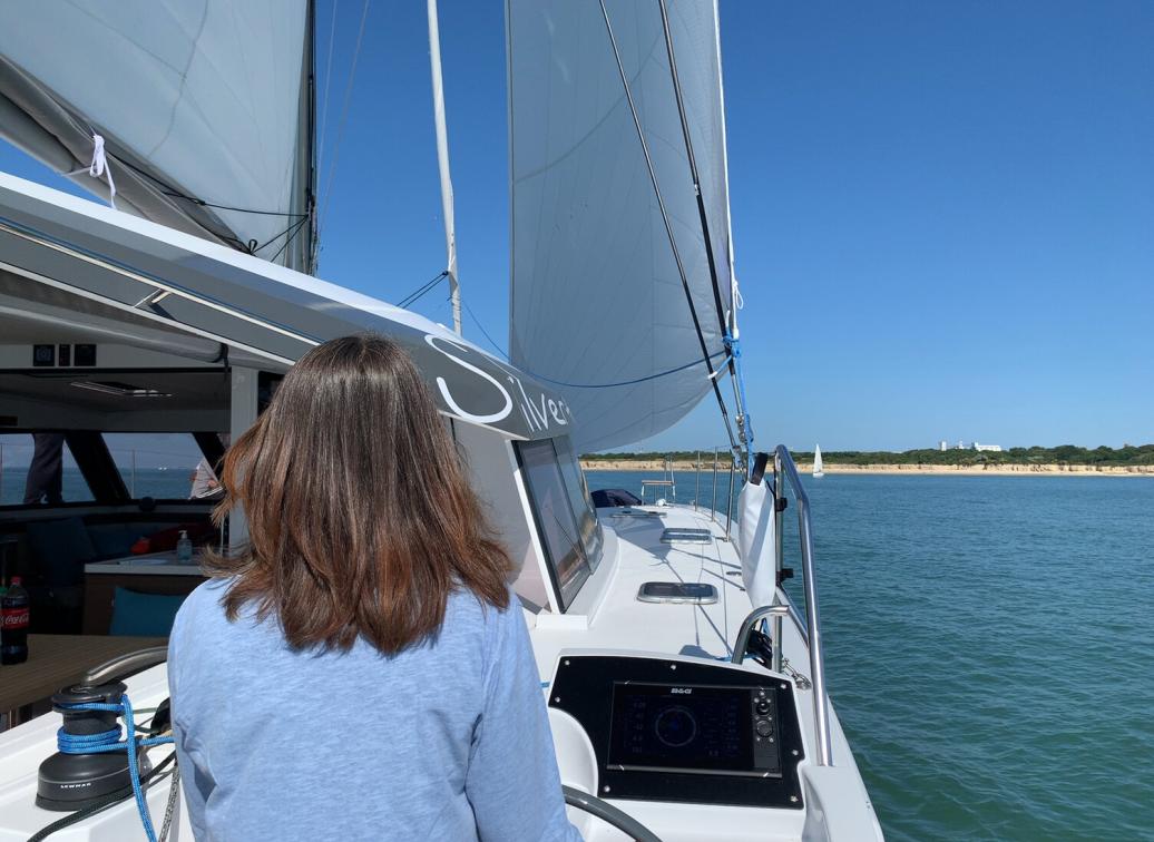 A la barre du Nautitech 46 open